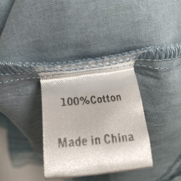 Emerson Lang Boho Lace Trim Top Cotton Lightweight Casual Size Medium - Picture 6 of 8